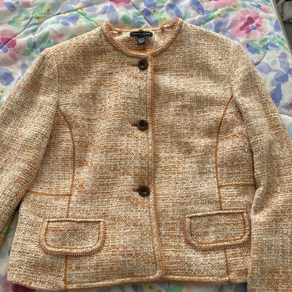 Valerie Stevens Printed Co-ord Tweed Skirt and Blazer Set - Picture 4 of 6